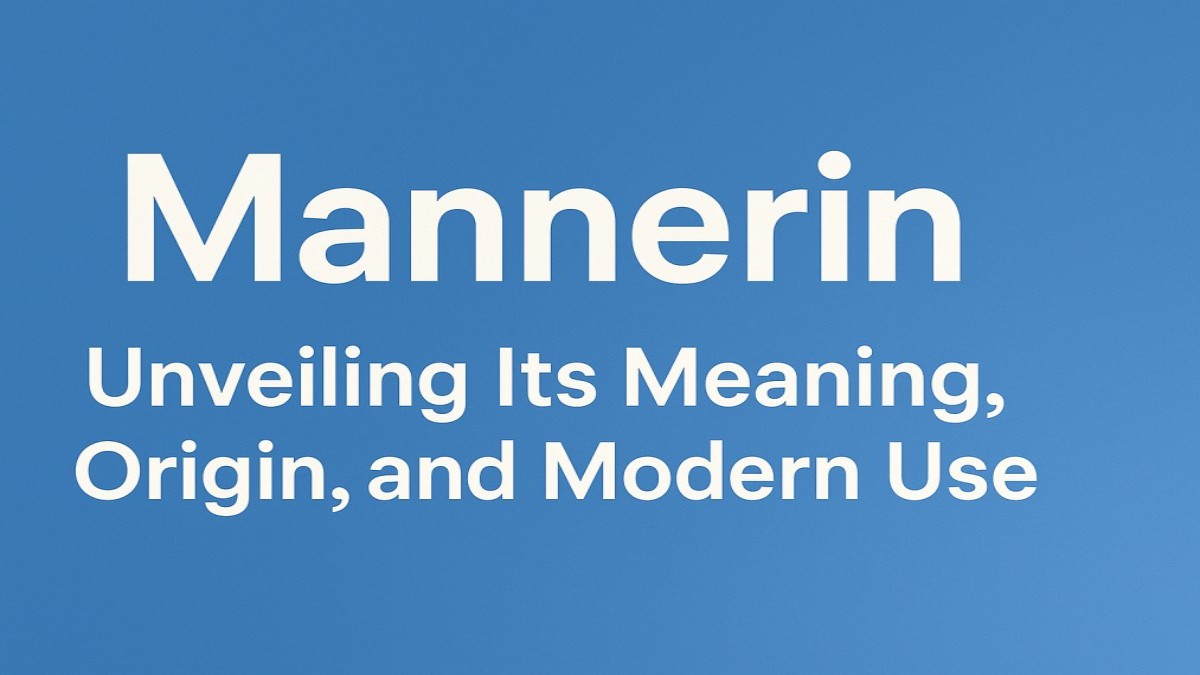 Mannerin: Unveiling Its Meaning, Origin, and Modern Use 41 Mannerin