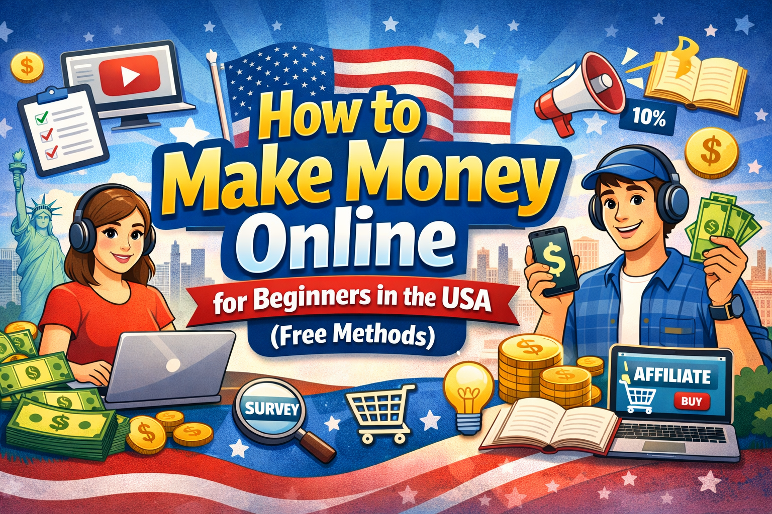 How to Make Money Online for Beginners USA (Free Methods)