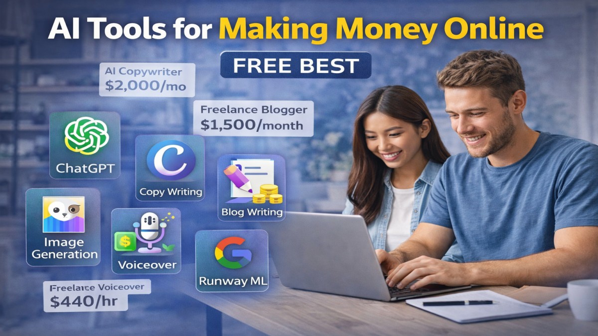 AI Tools for Making Money Online Free (Best 2026 Guide) 41 AI Tools for Making Money Online