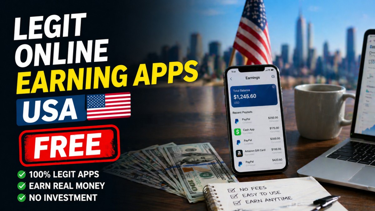 Legit Online Earning Apps USA Free