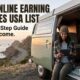 Legit Online Earning Websites USA List