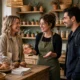 How to get first customers for small business: a small business owner welcoming customers in a shop